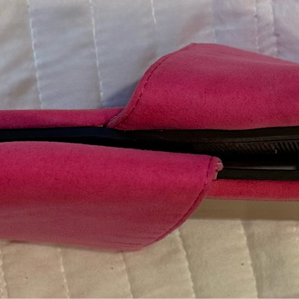 A New Day Heidi Hot Pink Faux Sueded Sandals Slides Size 8 - Picture 4 of 7